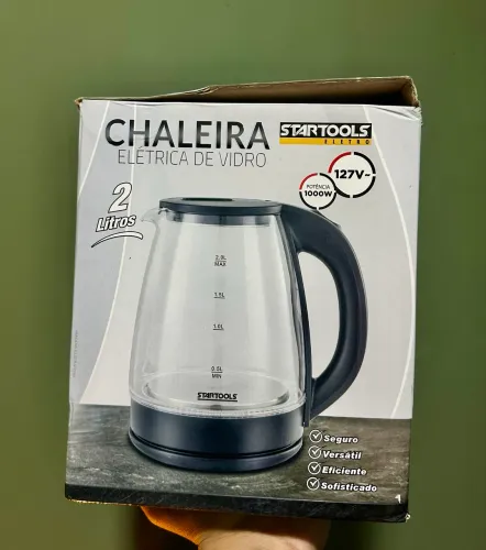 Chaleira elétrica de vidro