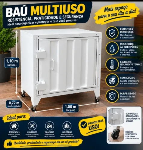 Baú multiuso super reforçado