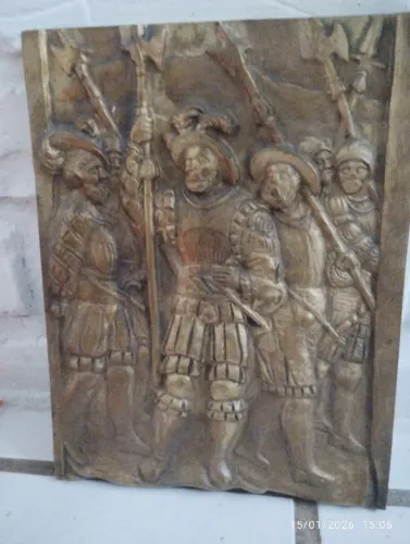 Escultura em bronze ,artista suíço ROSA,pesa 1,600kg