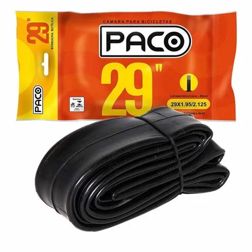 Câmara De Ar 29 Bicicleta MTB Paco 1.9 até 2.25 Válvula Schrader Bico Grosso  8654