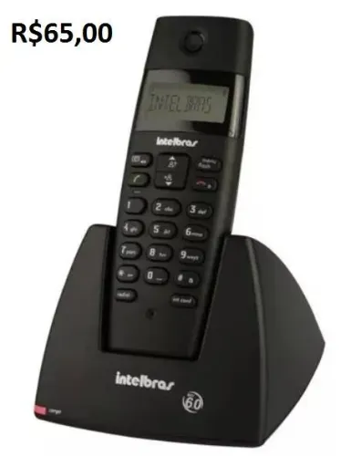 Telefone Intelbras Sem Fio Ts40id Com Identificador De Chamadas