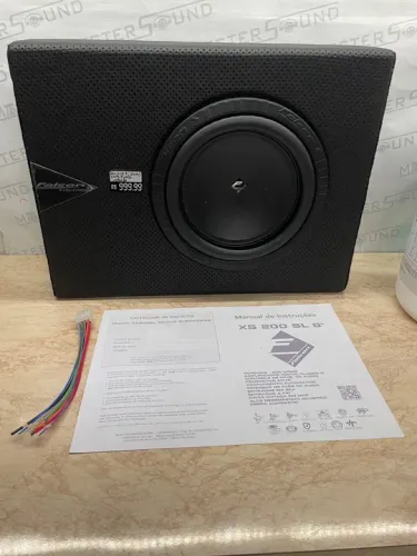 Box com sub 8? 200 rms amplificado box slin lateral embaixo banco
