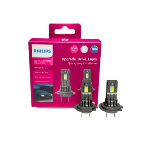 Par Lâmpada Led Philips Ultinon Access H7 H18 Nano 1:1