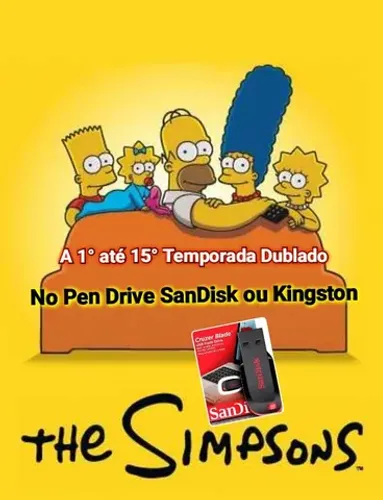 Pen Drive Os Simpsons 1 Até 15 Temporada Dublada