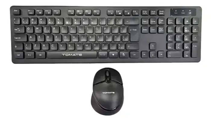 Kit Teclado e Mouse Sem Fio MKT-W111 - Tomate