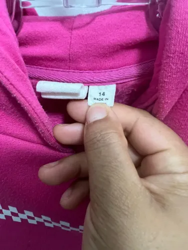 Moletom Rosa Infantil - Tamanho 14