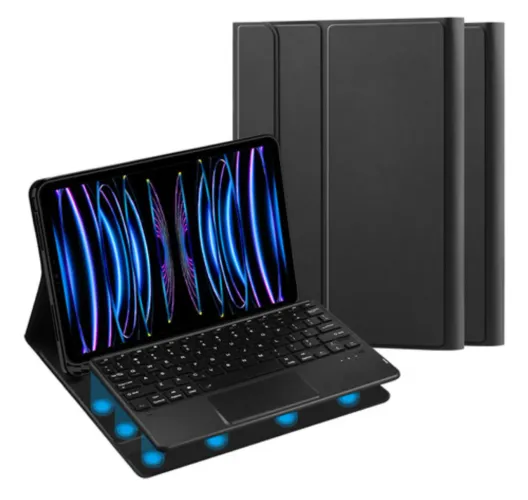 Capa com teclado Bluetooth para ipad 9/10/11 air 4/5/6