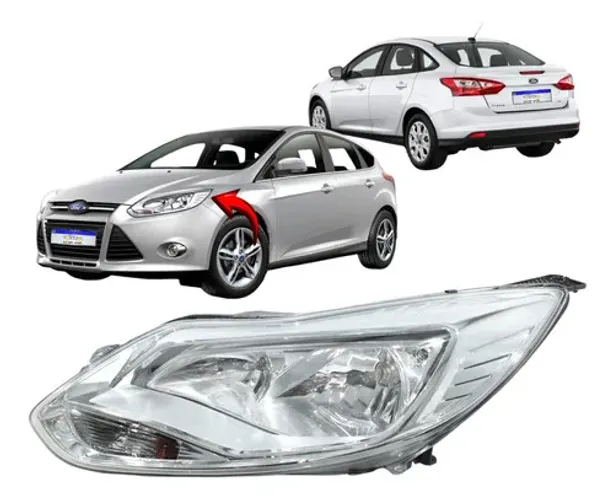 Farol Ford Focus 2014 2015 Dianteiro L.e Novo Cromado