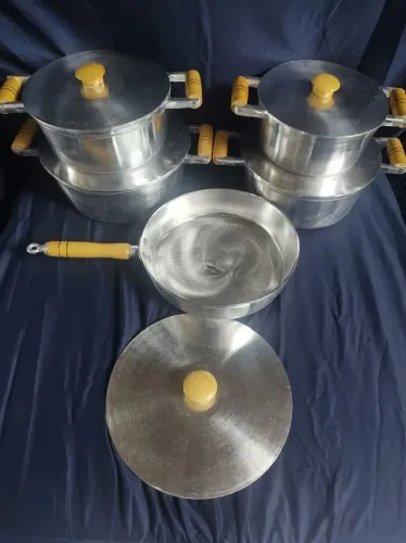 Panela de alumínio batido kit com 6 peças 