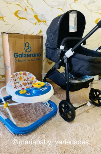 Carrinho de bebê Moisés e anda ja musical 2 em 1 KIT