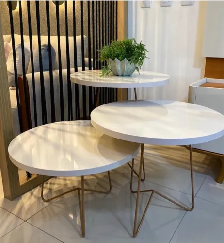 CONJUNTO DE 2 MESAS LATERAIS ( mesmo tamanho do modelo mais alto)