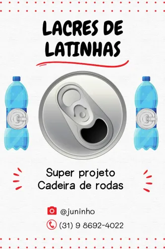 Super Litro Lacre Latinhas Projeto Cadeira De Rodas