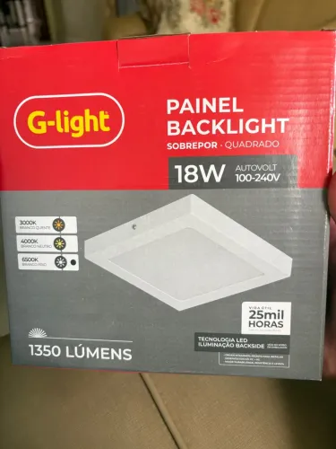 Painel Backlight LED 18W Quadrado