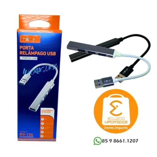 Hub 4 Portas USB 2.0 Inova KV-136