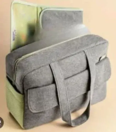 Bolsa Maternidade Mamãe Bebê Cinza com Acessórios