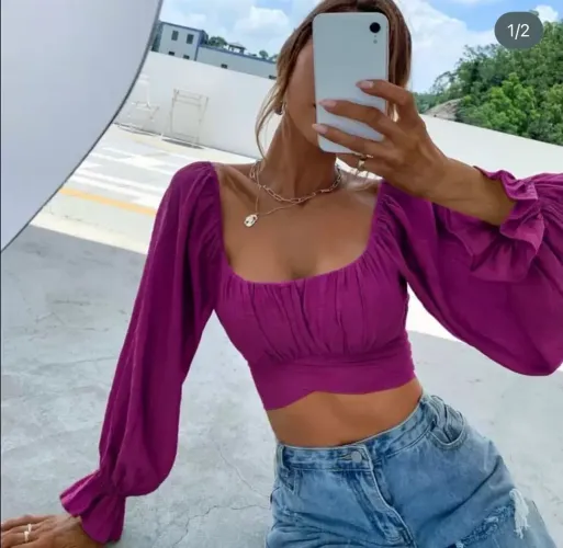 Blusa cropped shein