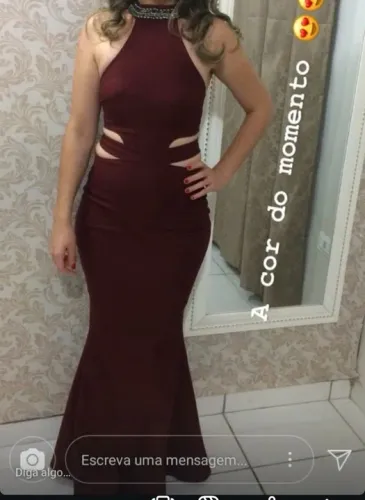 Vestido madrinha cor marsala