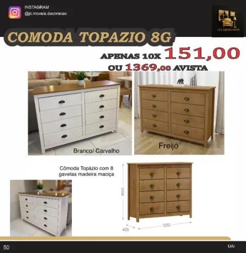 COMODA TOPAZIO DE MADEIRA