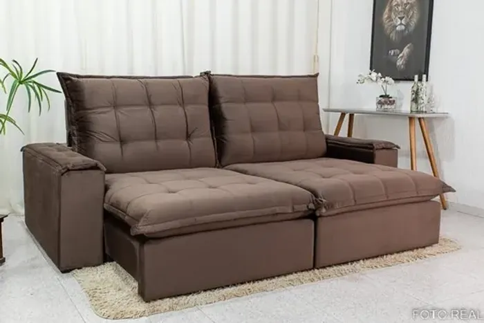 Sofá Retrátil Reclinável Atenas 2.30m Pague na Entrega!