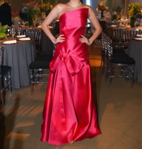 Vestido de Festa Vermelho Zibeline