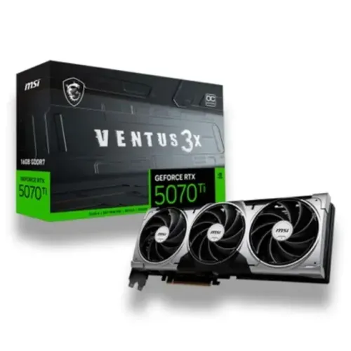 Placa de Vídeo Nvidia GeForce MSI RTX 5070 Ti Ventus OC 3X 16GB, 256BITS, HDMI/3X DP - 912