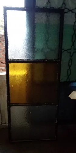 Vidro de porta de ferro colorido