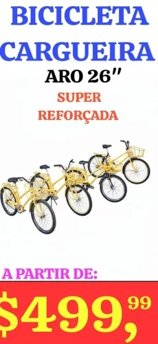 BICICLETA CARGUEIRA, VÁRIAS, LEIAM: