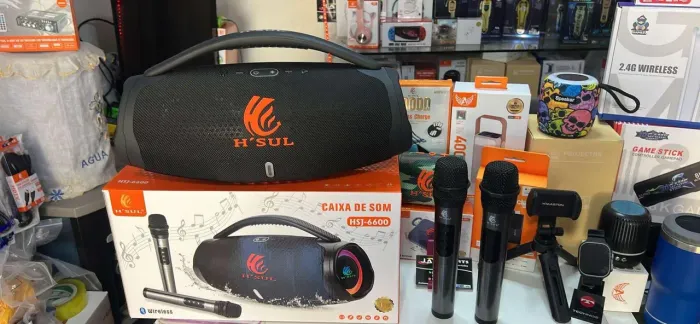 SOM BLUETOOTH PORTÁTIL boombox hsul 40w 