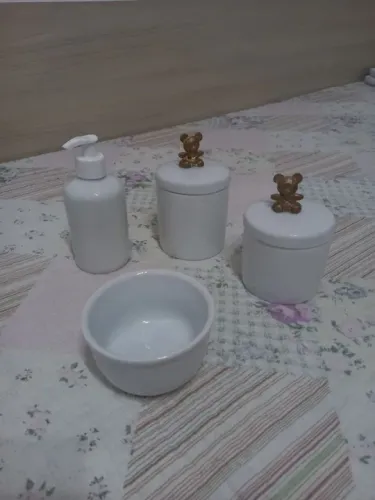 Kit Higiene Ursinho - Branco