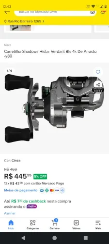 Carretilha Histar Verdant - 119g