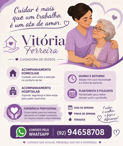 Cuidadora de idosos e pacientes crônicos
