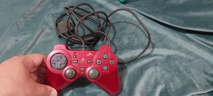 controle Fujiwork para PlayStation 2  vermelho raro