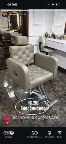 Cadeira salão reclinável