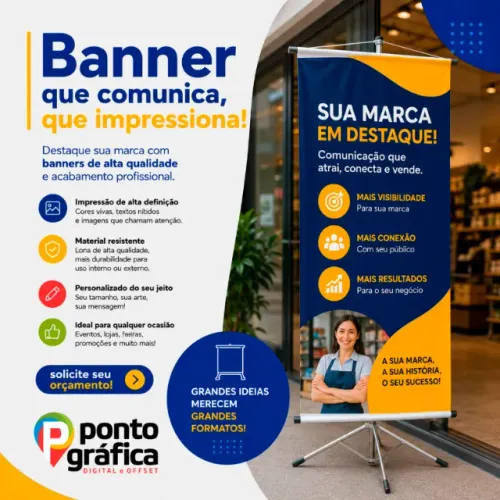 Banner em lona e papel