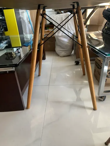 Mesa retangular jantar e cadeiras