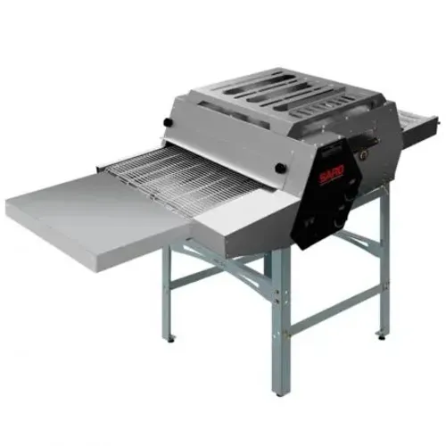 Forno para pizza esteira elétrico inox SARO FE5022 220V com cavalete e chapa prolongadora