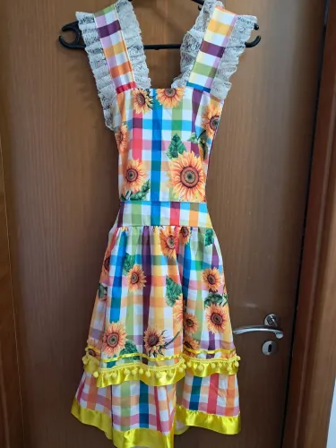 Vestido Avental Festa Junina Adulto