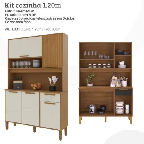 Armário de cozinha 1.20 Off white