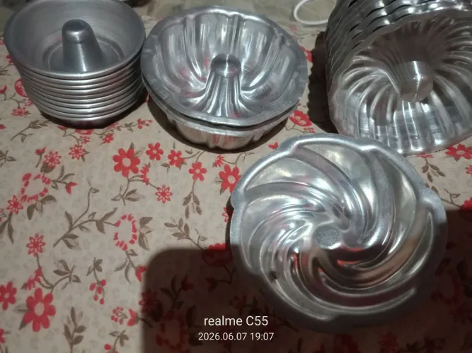 Mini Formas para cupcakes, tortas e pudins de aço reforçado