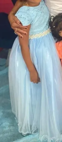 Vestido de Festa Infantil Tam. 7 Anos - Usado Apenas 1 Vez