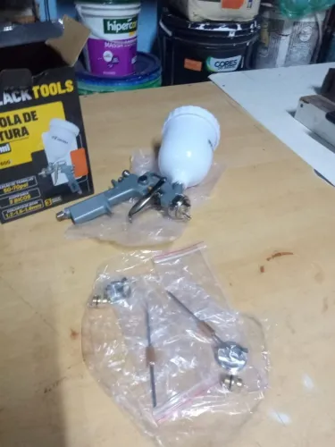 Pistola de pintura para compressor de reservatório nova 