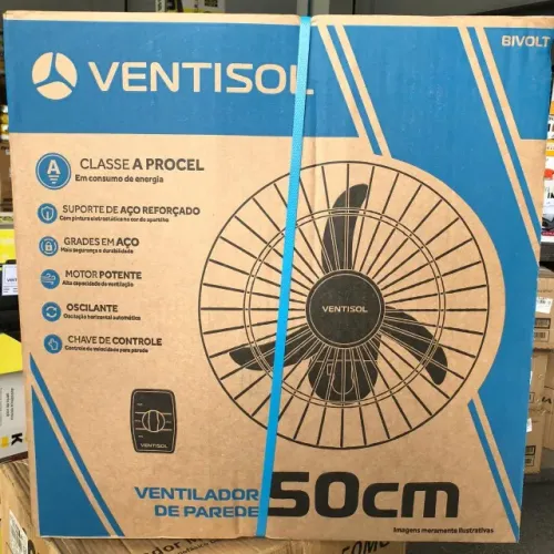  Ventilador de Parede 50Cm - Bivolt - Ventisol 