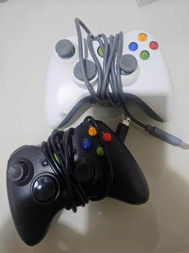 Par de Manetes joystick com fio compatível com Xbox e Pc
