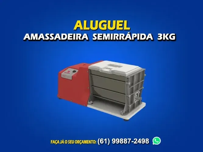 Locação de amassadeira 3kg pães e massas