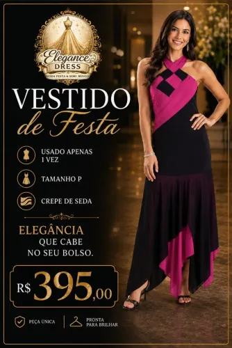 Lindo Vestido para festa - Usado apenas 1 vez