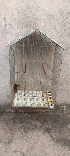 Viveiro Grande para Pássaros com Suporte de Pé e Teto