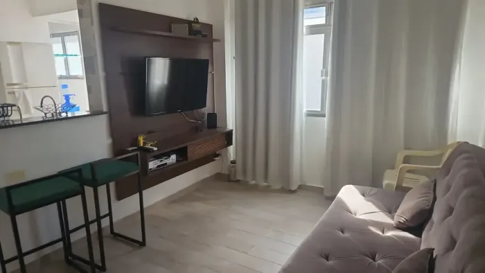 Apartamento mobiliado para locação de 1 quarto no Canto do Forte - Praia Grande - SP