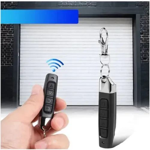 Controle de Portão Eletrônico universal fixed code remote Slim 433MHz 4 em 1