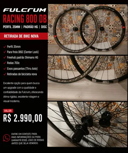 Rodas fulcrum 45mm racing 800 disc