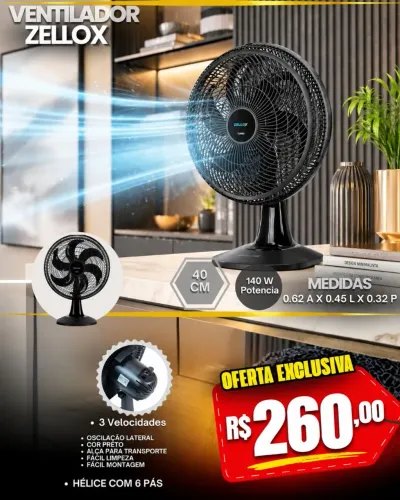 Ventilador de mesa Zellox 